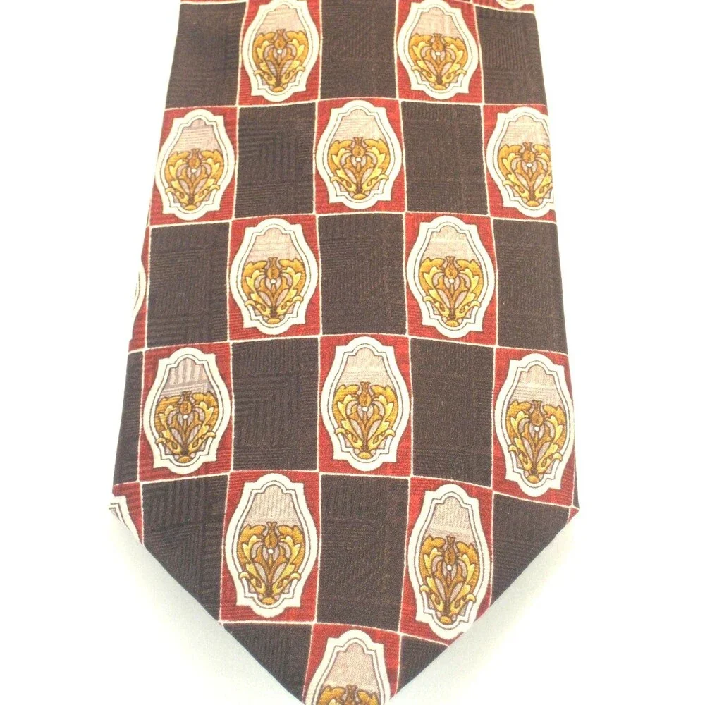Mark Mathieu 100% Silk Geometric Design Necktie